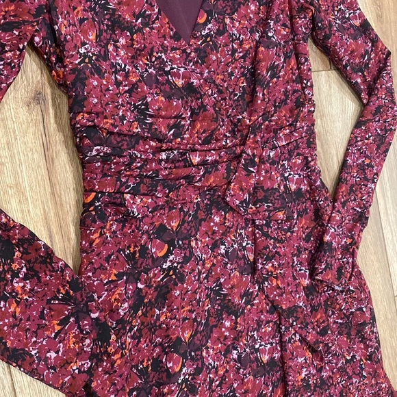 Parker Pink Alison Floral Long Sleeve Ruffle Dress - Picture 5 of 11